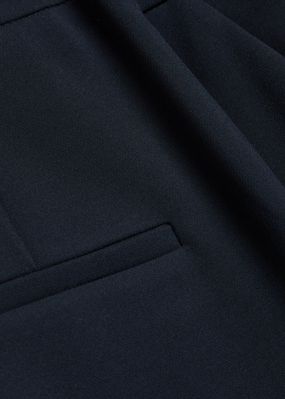 Veronica Beard Tonelli Straight-leg Woven Trousers Navy