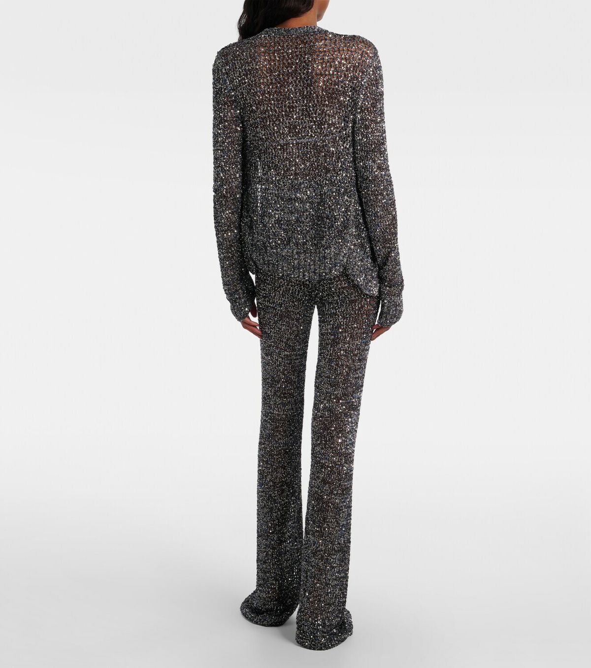 Missoni Sequined lamé flared pants