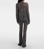 Missoni Sequined lamé flared pants