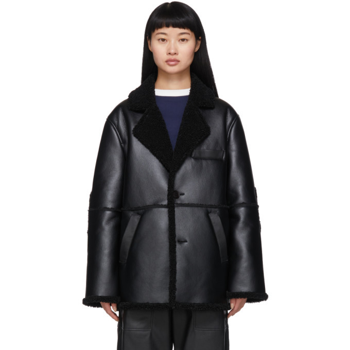 Photo: GR-Uniforma Black Faux-Sheepskin Coat