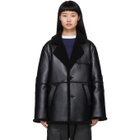 GR-Uniforma Black Faux-Sheepskin Coat