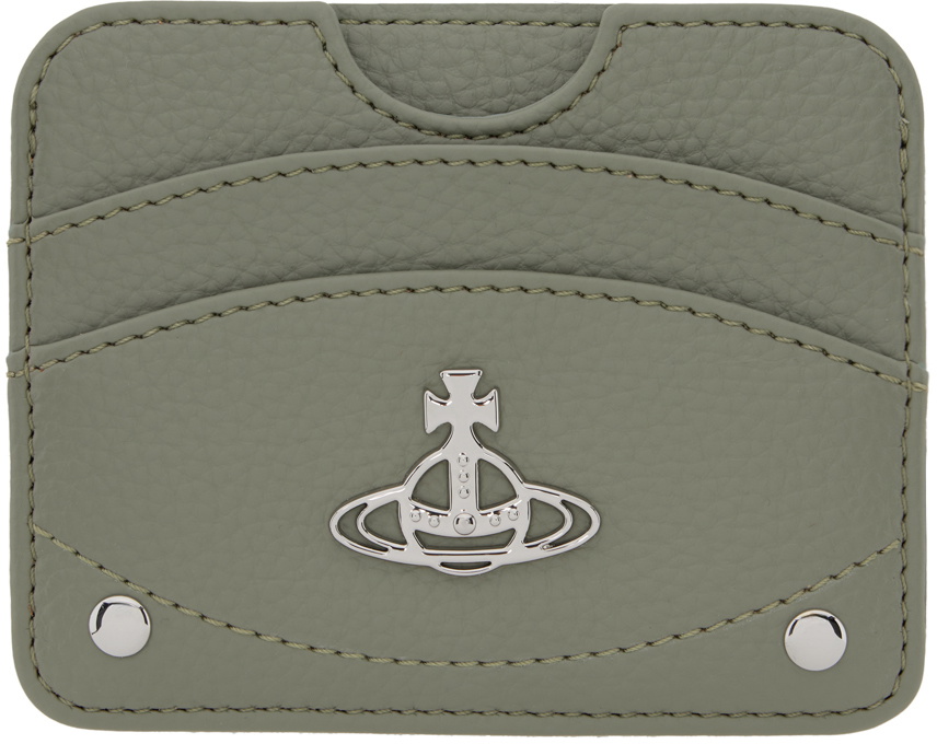 Vivienne Westwood Green Re-Vegan Half Moon Card Holder