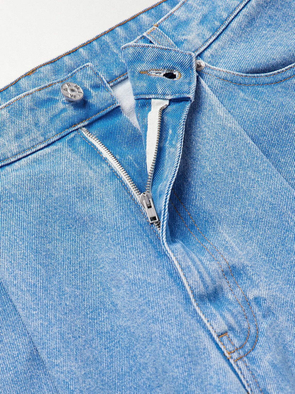 Marni - Wide-Leg Pleated Jeans - Blue