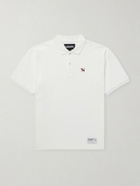 Neighborhood - Logo-Appliquéd Embroidered Cotton-Piqué Polo Shirt - White