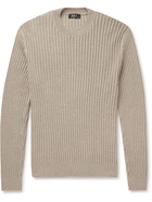 A.P.C. - Fabien Ribbed-Knit Sweater - Neutrals