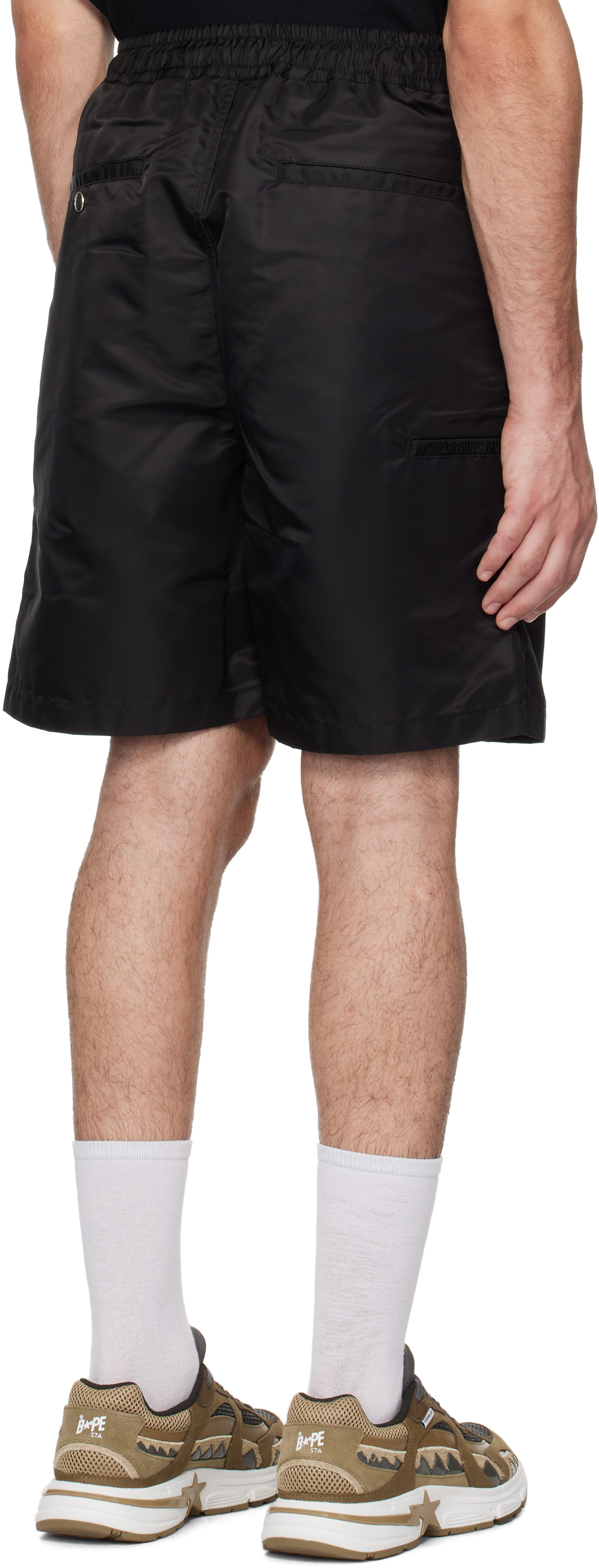 BAPE Black Ape Head Nylon Shorts A Bathing Ape