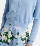 Carolina Herrera Cropped silk and cotton cardigan