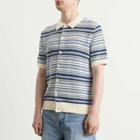 NN07 Men's Nolan Stripe Polo Cardigan in Navy Multi