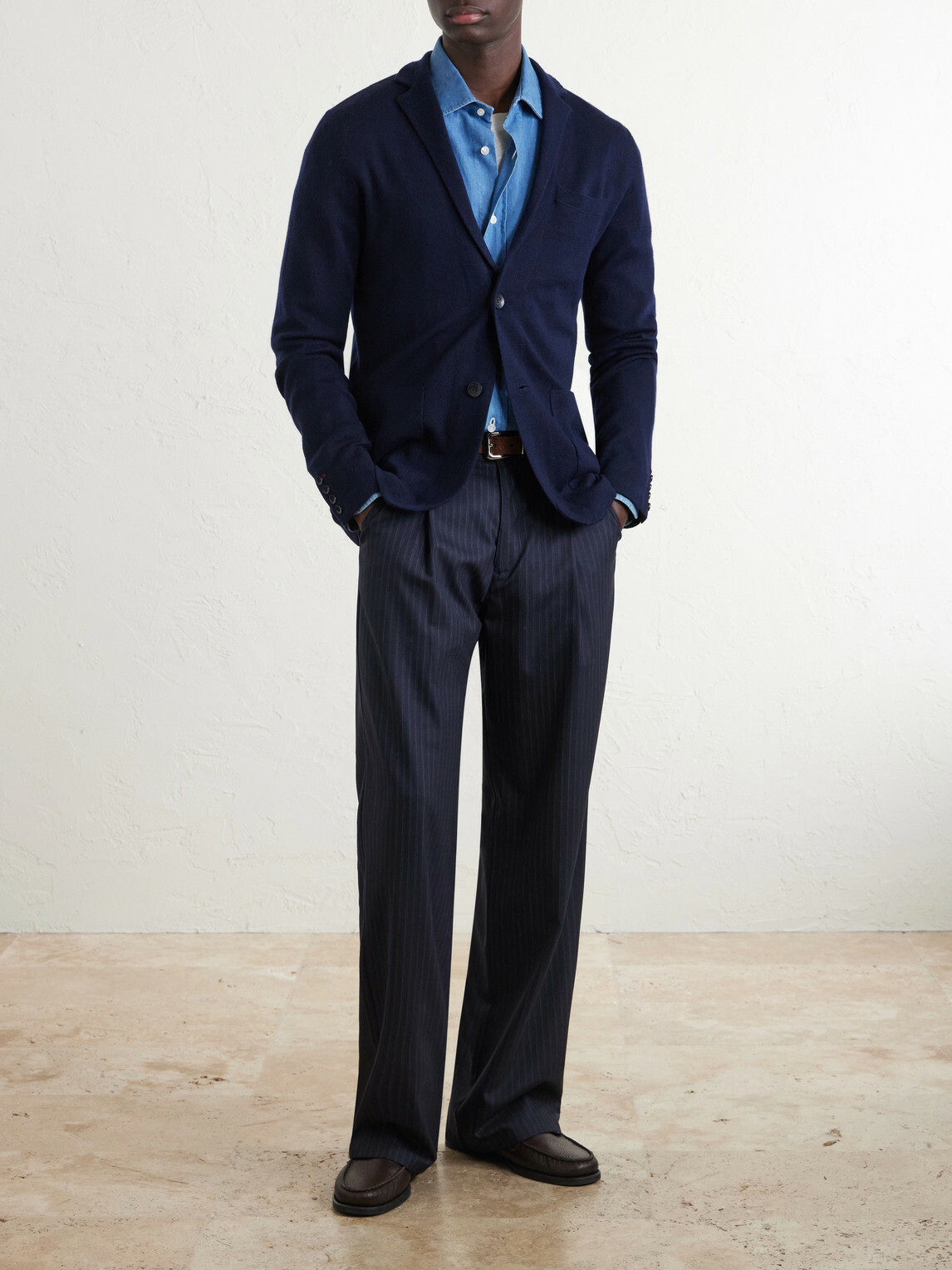 N.PEAL - Cashmere and Silk-Blend Cardigan - Blue