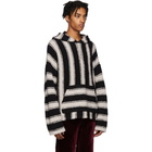 Amiri Black and White Baja Pullover Hoodie