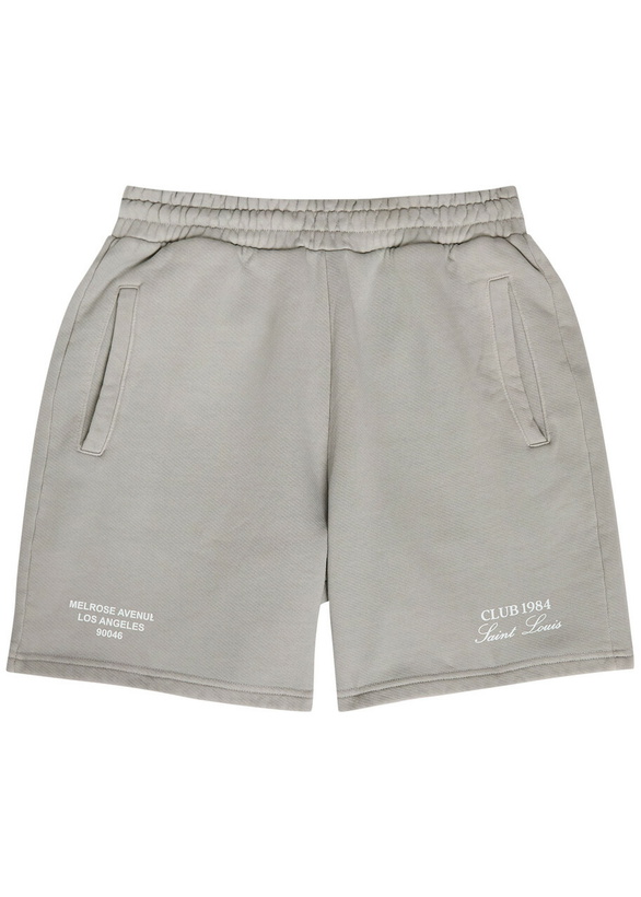 Photo: Club 1984 Melrose Printed Cotton Shorts Grey