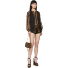Saint Laurent Black Wool Short Shorts
