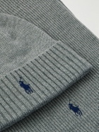 Polo Ralph Lauren - Logo-Embroidered Ribbed Wool Beanie and Scarf Set