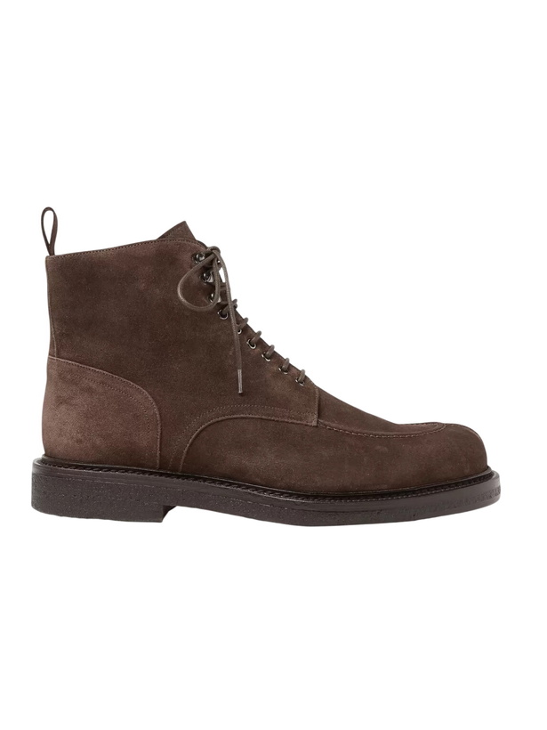 Photo: Mr P. - Jacques Shearling-Lined Suede Boots - Brown