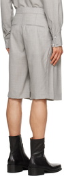 Steven Passaro Gray Pleated Shorts