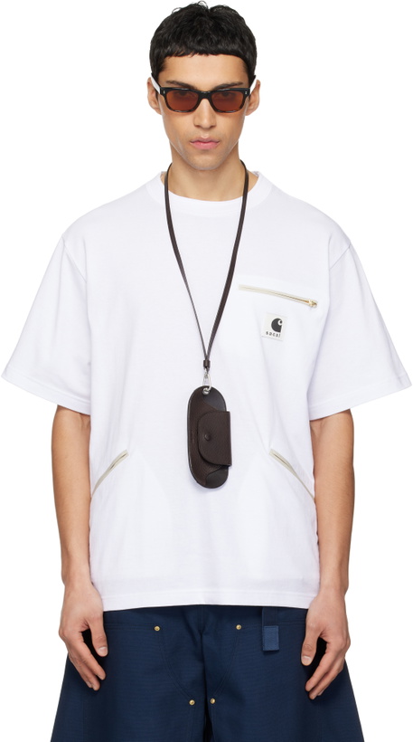 Photo: sacai White Carhartt WIP Edition Cotton Jersey T-shirt