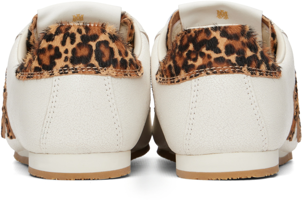 AMIRI Off-White Leopard Pacific Flat Sneakers