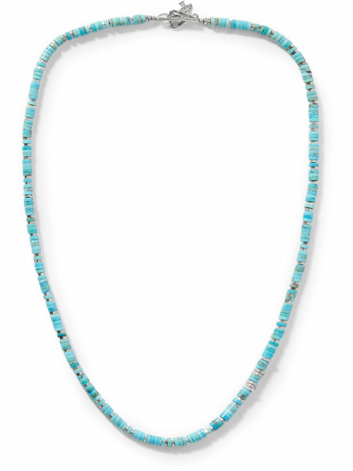 Peyote Bird - Costa Sterling Silver Turquoise Beaded Necklace