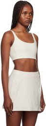 Outdoor Voices Off-White Double Time Sport Bra