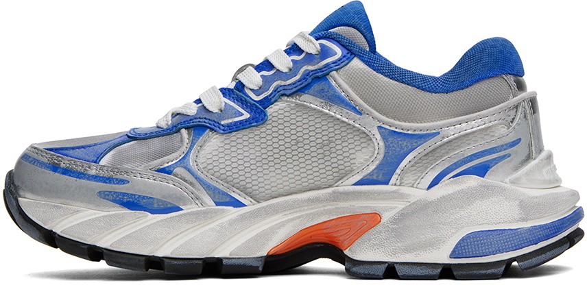 Heron Preston Gray & Blue Block Stepper Vintage Sneakers
