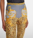 Versace Printed jersey leggings