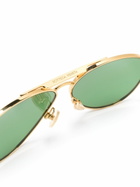 Bottega Veneta Eyewear Gold-Tone Sardine Pilot-Frame Sunglasses