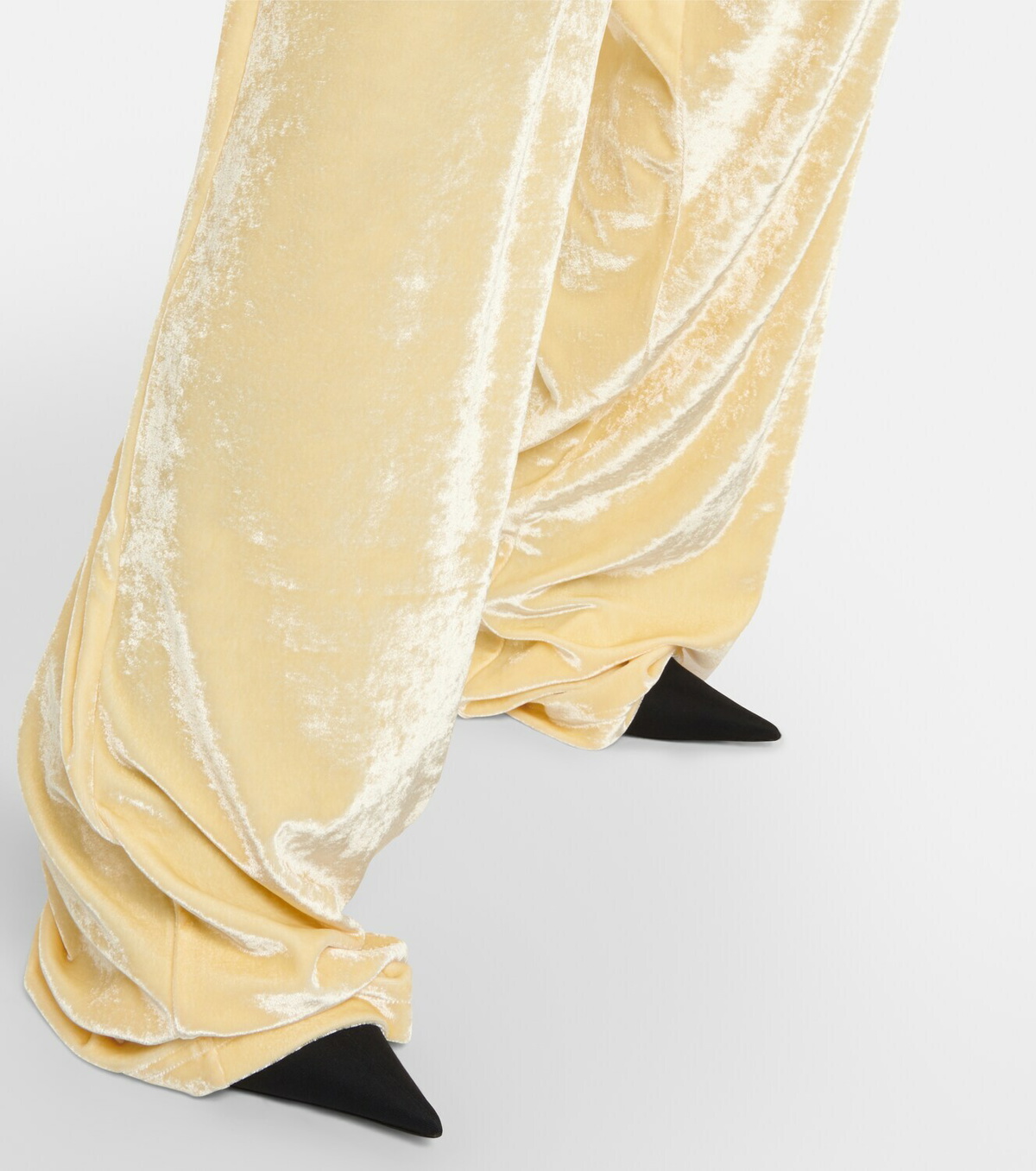 VIP【送料関税込】BALENCIAGA VELVET TROUSERS Balenciaga Velvet wide-leg Trousers | Neutrals | FARFETCH