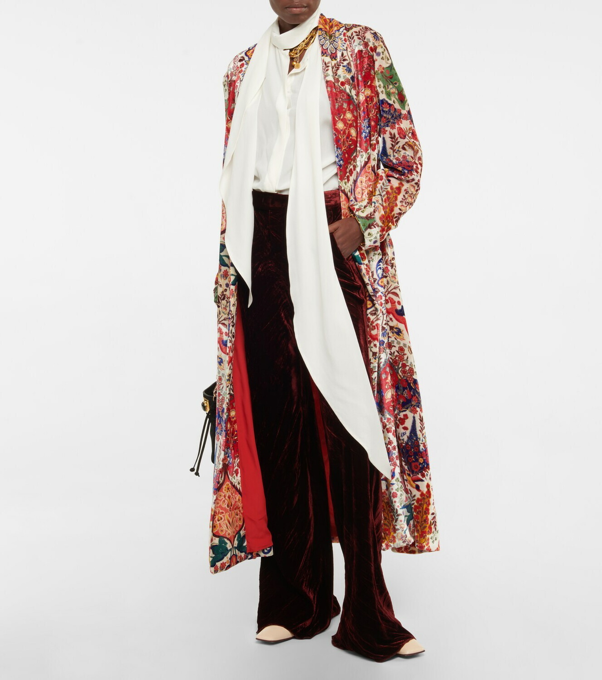 Etro - Printed velvet robe