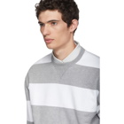 Thom Browne Grey Striped Cotton Sweatshirt
