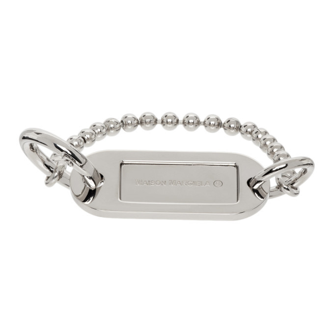 Photo: MM6 Maison Margiela Silver Dog Tag Bracelet