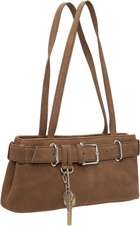 OSOI Brown Shoulder Brocle Mini Bag