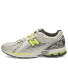 New Balance 1906 Sneaker in Light Silver Metallic/Alkaline Green