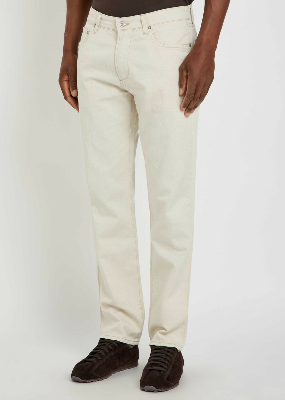 Citizens OF Humanity Elijah Straight-leg Cotton-blend Trousers Beige