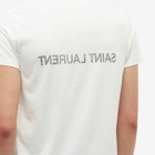 Saint Laurent Men's Reverse Logo T-Shirt in Natural