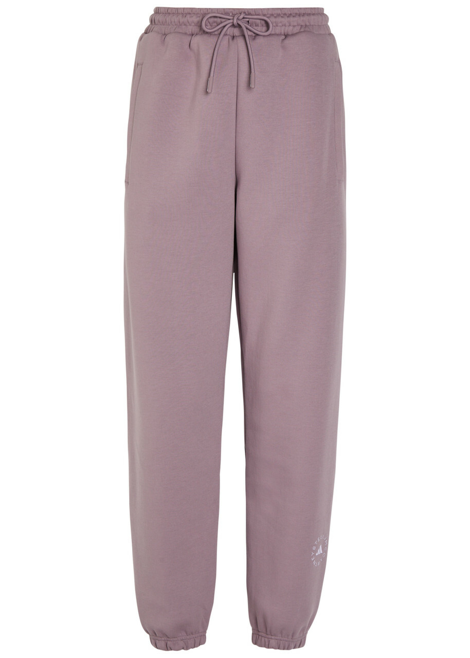 Adidas X Stella Mccartney Logo-print Cotton Sweatpants Purple