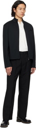 N.Hoolywood Black Wide Tapered Easy Trousers