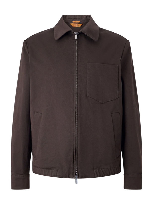 Photo: Barena - Cotton-Blend Gabardine Blouson Jacket - Brown