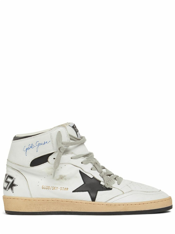 Photo: GOLDEN GOOSE - Sky Star Leather Sneakers