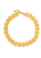 Crystal Haze Jelly Heart 18kt Gold-plated Necklace - Orange - One Size