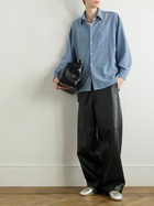 Marni - Embroidered Gingham Woven Shirt - Blue