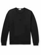 Stone Island - Logo-Embroidered Garment-Dyed Cotton-Jersey Sweatshirt - Black