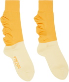 HOMME PLISSÉ ISSEY MIYAKE Yellow Flower Socks