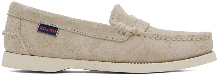 Sebago Taupe Dan Boat Flesh Out Loafers