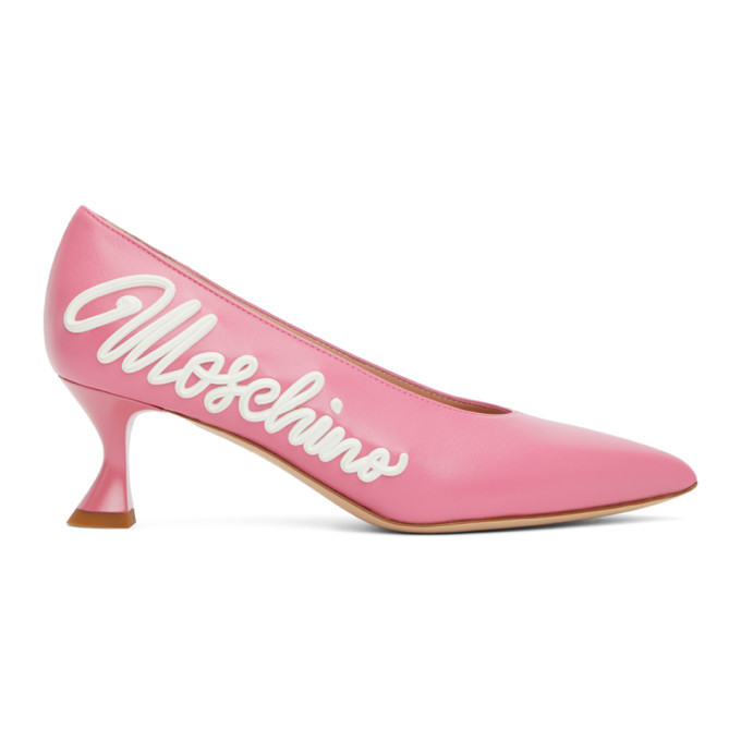 Pink moschino discount heels