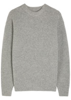 Vowels Round-neck Alpaca and Wool-blend Jumper Grey
