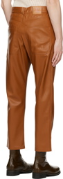 Nanushka Tan Jasper Vegan Leather Trousers