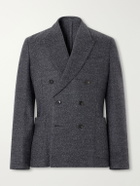 Paul Smith - Double-Breasted Wool-Blend Bouclé Blazer - Gray