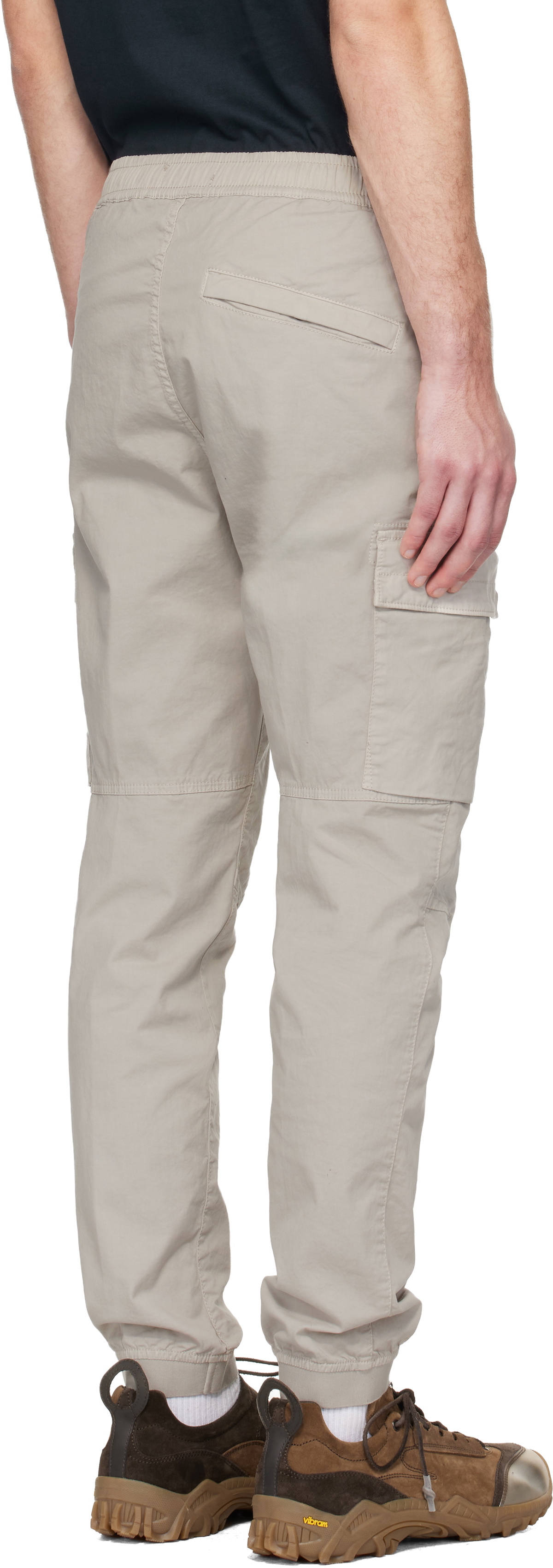 Stone Island Gray 3100031 Stretch Cotton Tela 'Paracadute' Cargo Pants