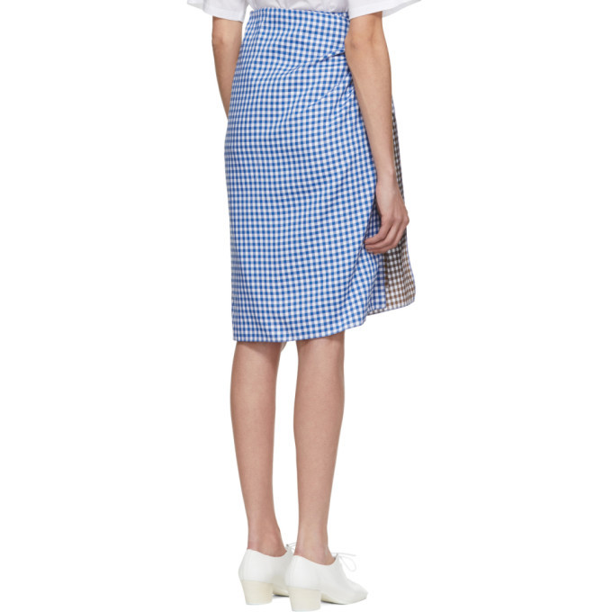 Ports 1961 Blue and Brown Gingham Multi-Styling Skirt