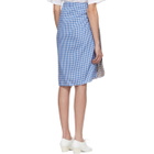 Ports 1961 Blue and Brown Gingham Multi-Styling Skirt